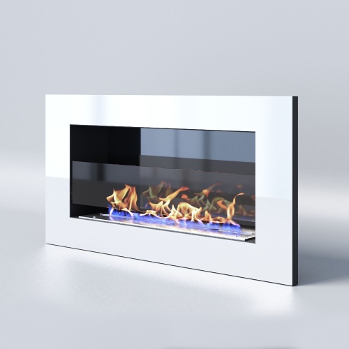 Биокамин "Русский огонь" Хай-тек 800V встраиваемый с декоративным стеклом (стемалитом)