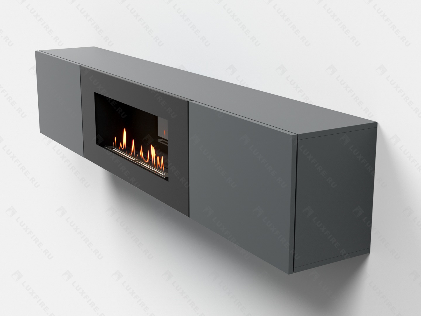 Тумба ТВ Lux Fire "Ладога" настенная 1800 матовая, графит с биокамином 900 Тумба ТВ Lux Fire "Ладога" настенная 1800 матовая, графит с биокамином 900 по цене 89 397 руб.