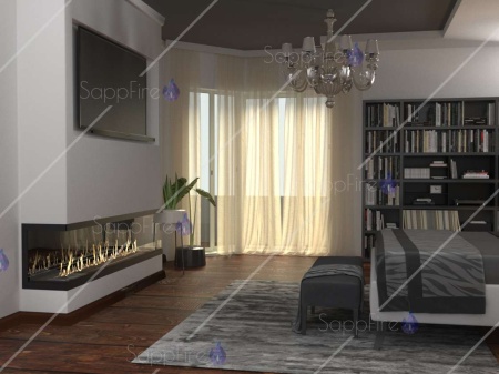 Встраиваемый торцевой очаг Standart 1000 SappFire по цене 48 100 руб.