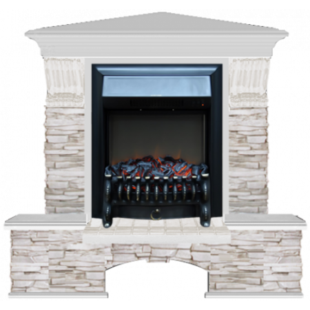 Бостон К Мисхор угловой (беленый дуб)+Fobos Black