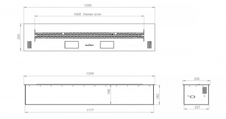Автоматический биокамин 1200 Standart Автоматический биокамин 1200 Standart по цене 222 177 руб.